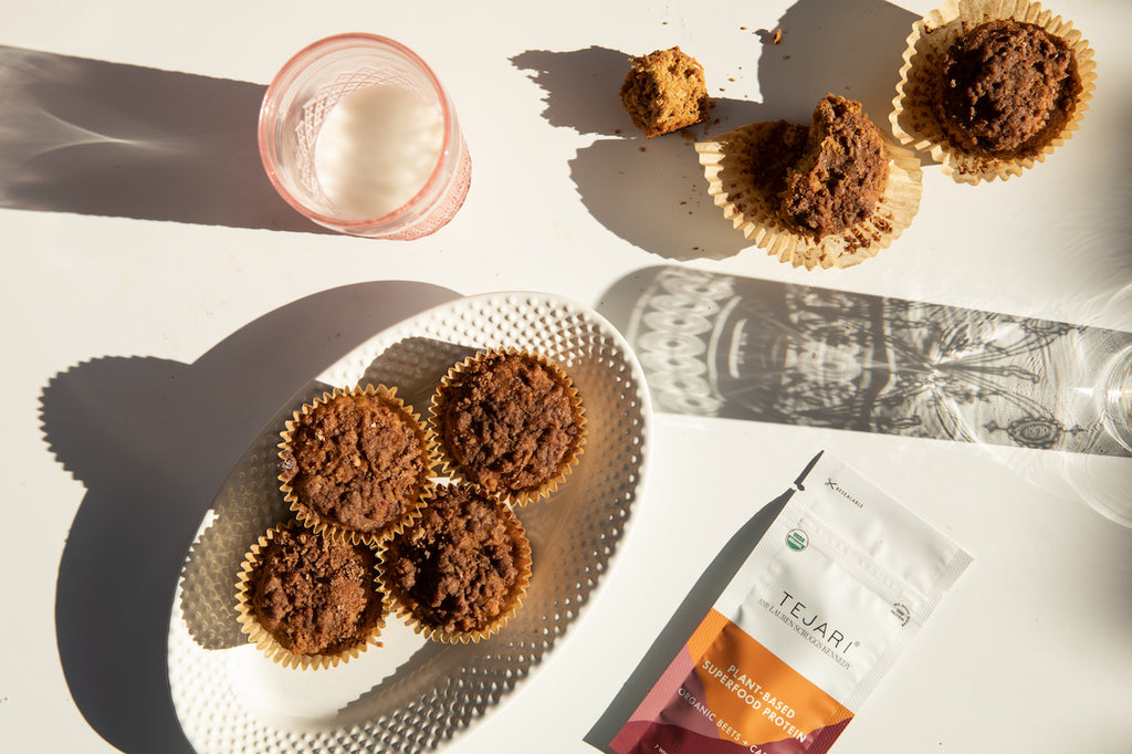 carrot muffins on white plate