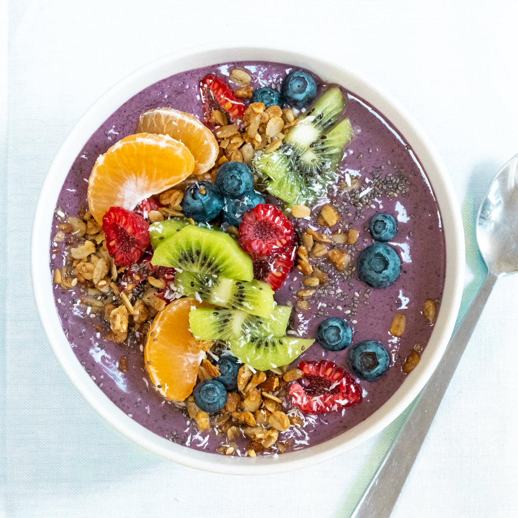 HOW TO MAKE BLUEBERRY ACAI BOWL RECIPE