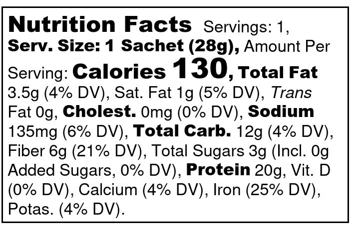 Nutritional Facts Based on One Serving