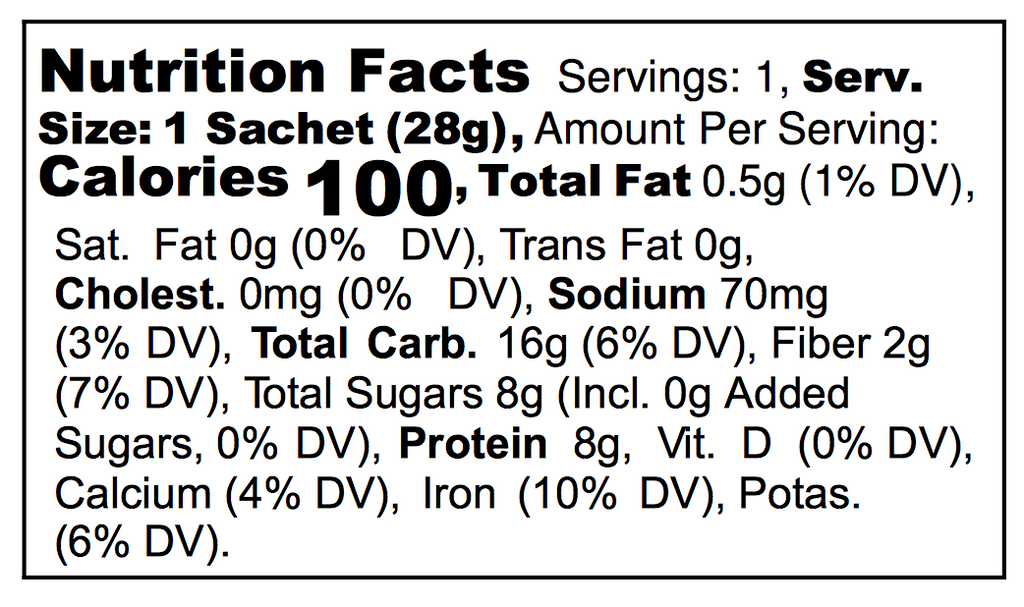 Nutrition Facts Breakfast Banana Cookies